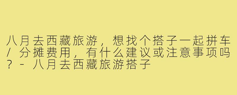 八月去西藏旅游，想找个搭子一起拼车/分摊费用，有什么建议或注意事项吗？-八月去西藏旅游搭子