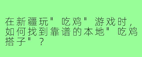 在新疆玩