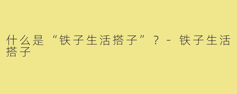 什么是“铁子生活搭子”?-铁子生活搭子