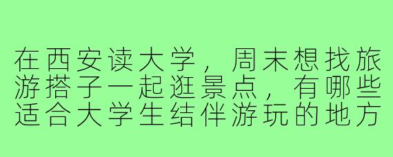 在西安读大学,周末想找旅游搭子一起逛景点,有哪些适合大学生结伴游玩的地方推荐?
