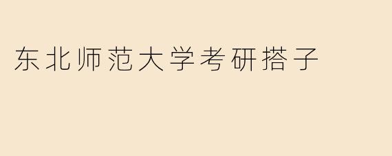 东北师范大学考研搭子