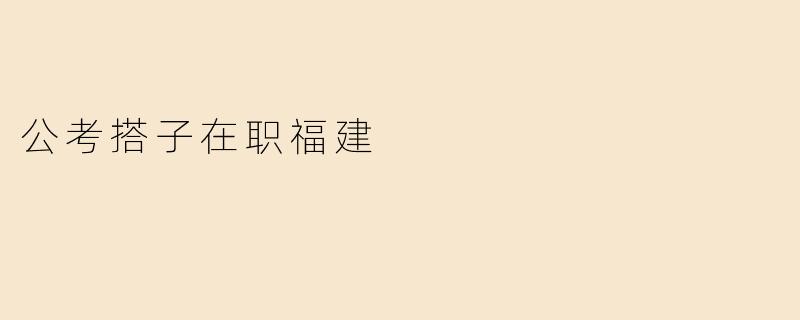 公考搭子在职福建