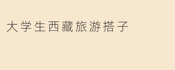 大学生西藏旅游搭子