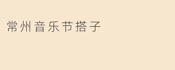 常州音乐节搭子