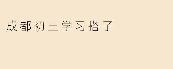 成都初三学习搭子