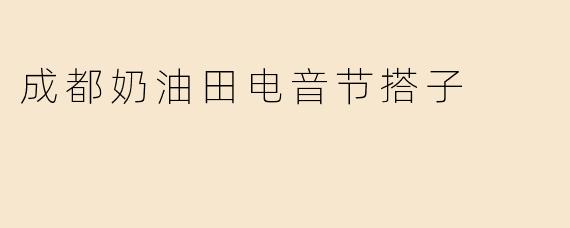 成都奶油田电音节搭子