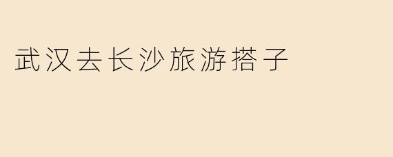 武汉去长沙旅游搭子