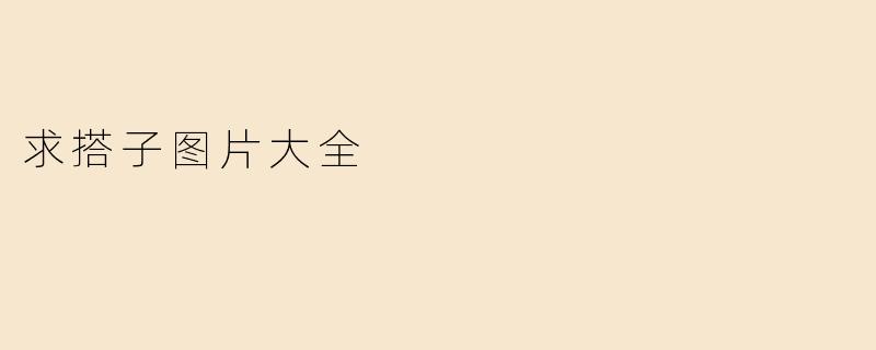 求搭子图片大全