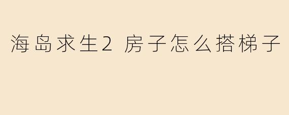 海岛求生2房子怎么搭梯子