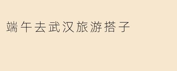 端午去武汉旅游搭子