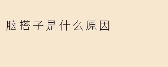 脑搭子是什么原因