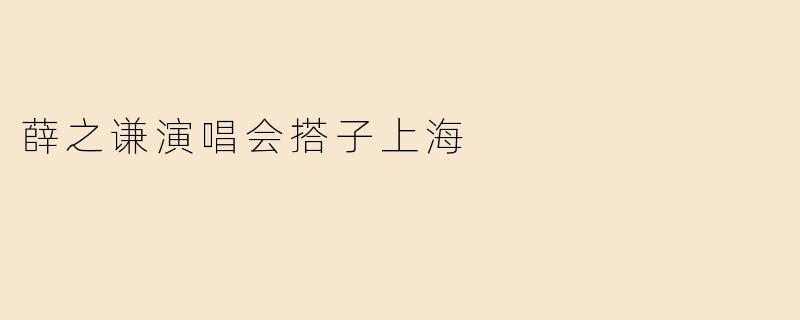 薛之谦演唱会搭子上海