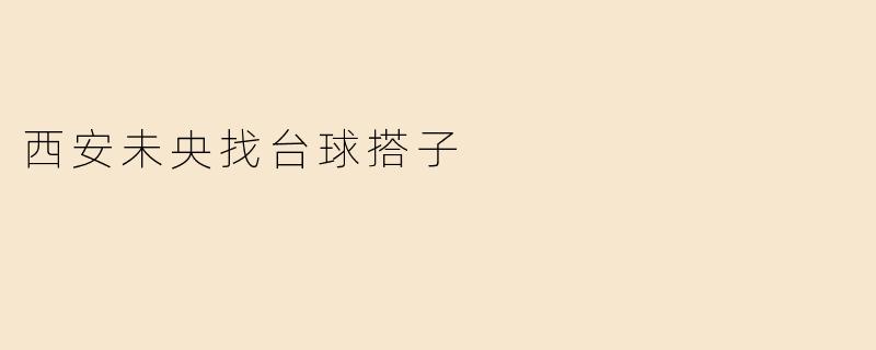 西安未央找台球搭子