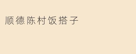 顺德陈村饭搭子