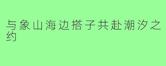 与象山海边搭子共赴潮汐之约