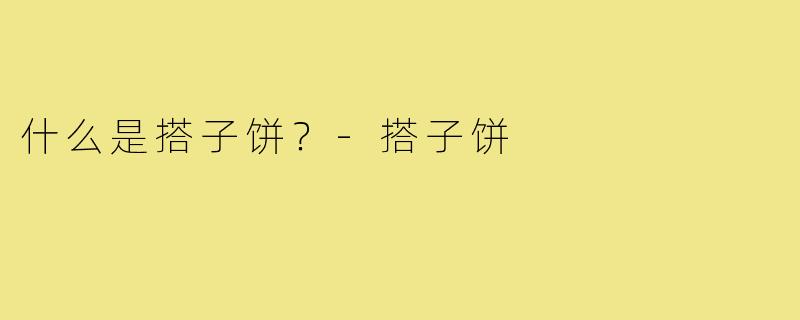什么是搭子饼？-搭子饼