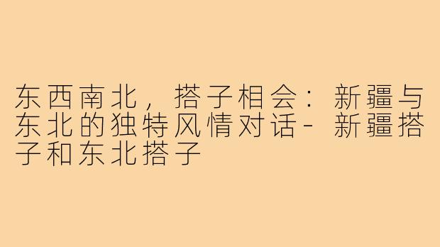 东西南北，搭子相会：新疆与东北的独特风情对话-新疆搭子和东北搭子