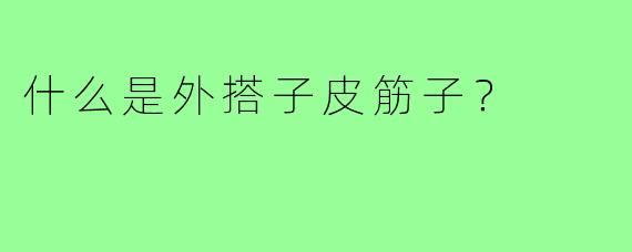 什么是外搭子皮筋子?