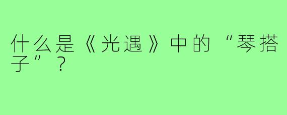 什么是《光遇》中的“琴搭子”？