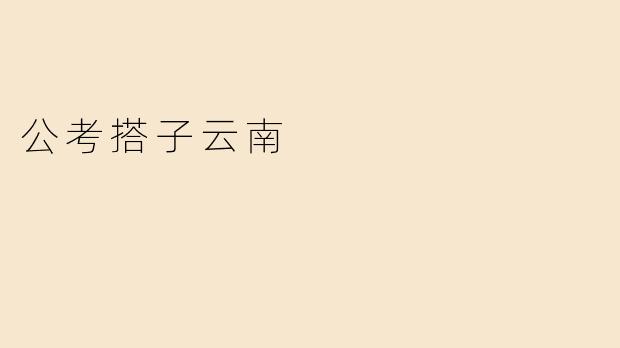 公考搭子云南