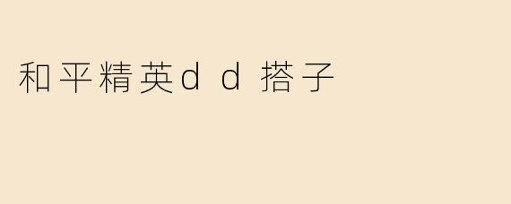 和平精英dd搭子