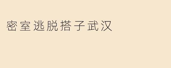 密室逃脱搭子武汉