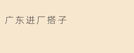 广东进厂搭子