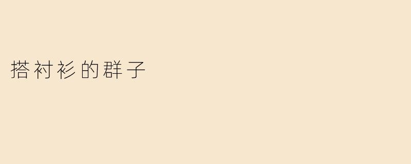 搭衬衫的群子