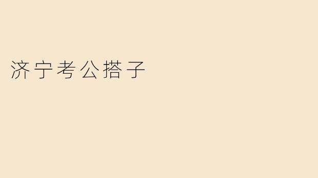 济宁考公搭子