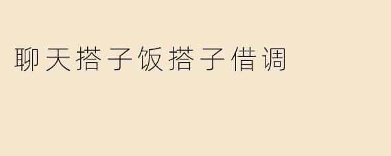 聊天搭子饭搭子借调