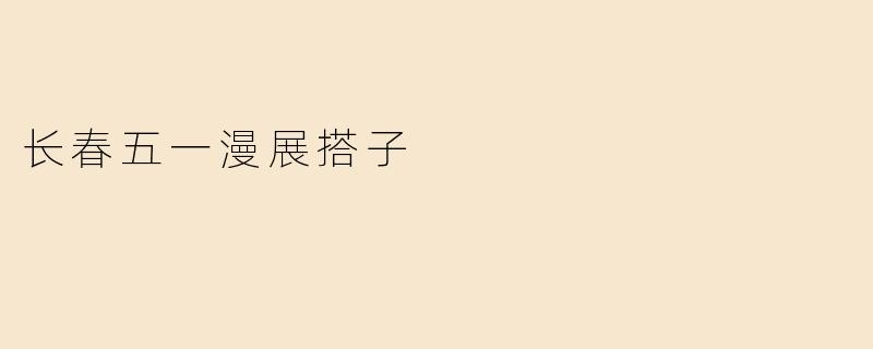 长春五一漫展搭子