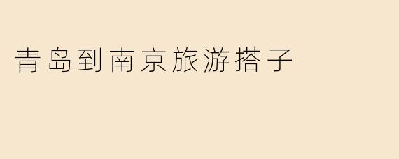 青岛到南京旅游搭子