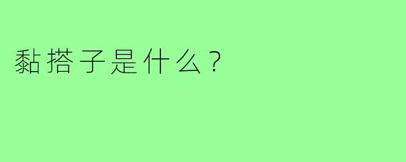 黏搭子是什么?