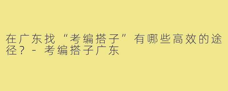 在广东找“考编搭子”有哪些高效的途径?-考编搭子广东
