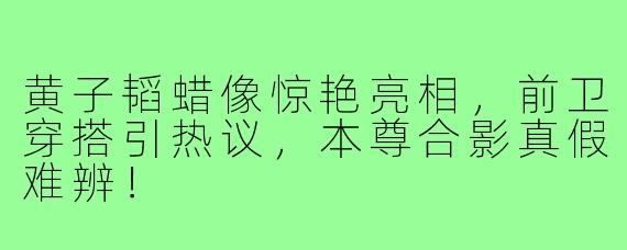黄子韬蜡像惊艳亮相，前卫穿搭引热议，本尊合影真假难辨！