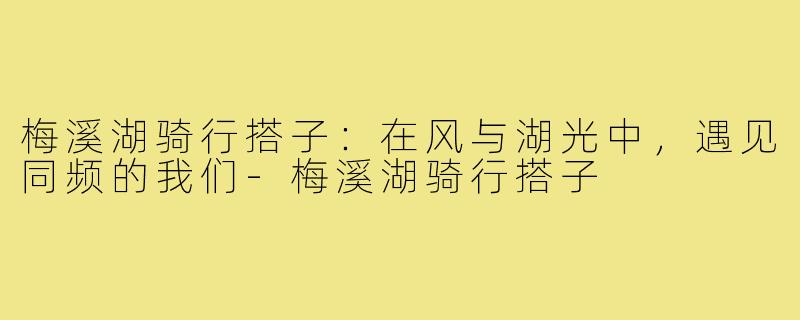 梅溪湖骑行搭子：在风与湖光中，遇见同频的我们-梅溪湖骑行搭子