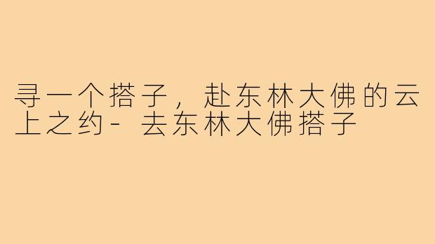 寻一个搭子，赴东林大佛的云上之约-去东林大佛搭子