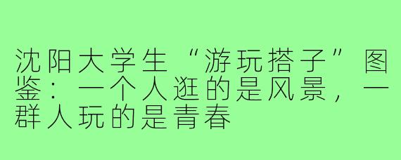 沈阳大学生“游玩搭子”图鉴：一个人逛的是风景，一群人玩的是青春