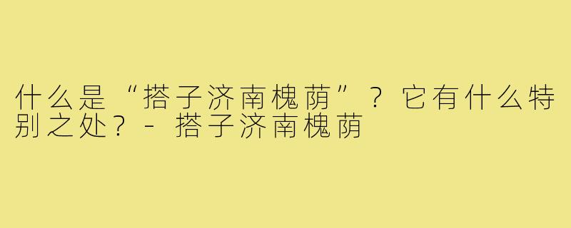 什么是“搭子济南槐荫”?它有什么特别之处?-搭子济南槐荫