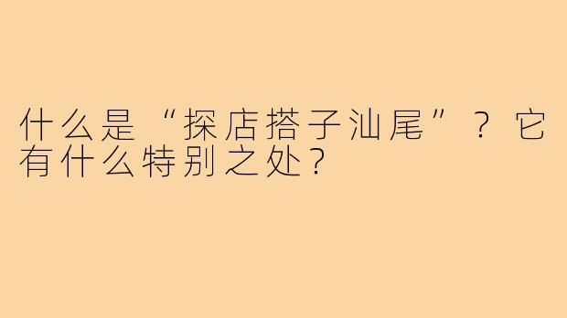 什么是“探店搭子汕尾”？它有什么特别之处？