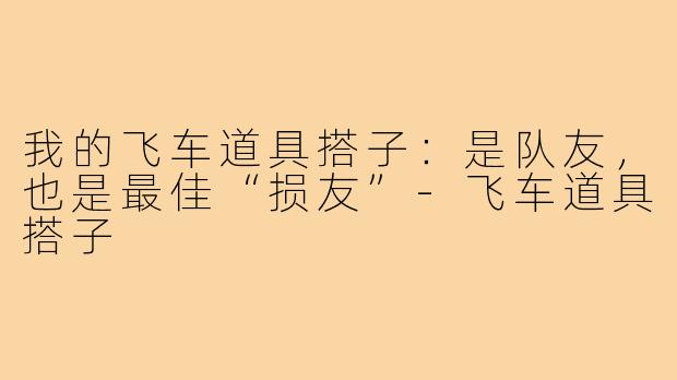 我的飞车道具搭子：是队友，也是最佳“损友”-飞车道具搭子