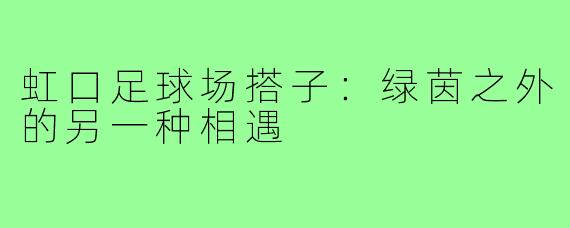 虹口足球场搭子:绿茵之外的另一种相遇