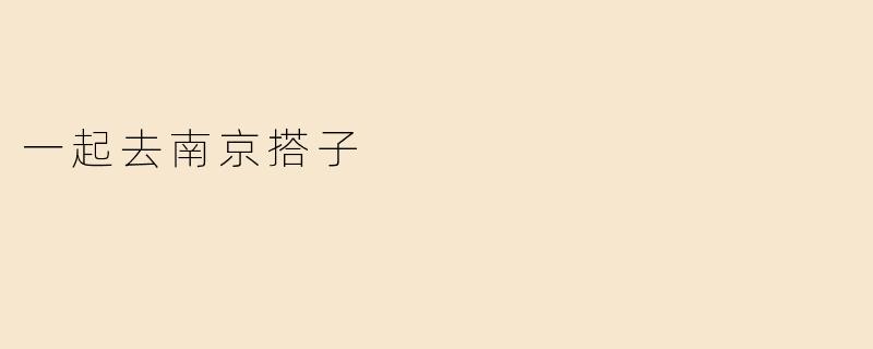 一起去南京搭子