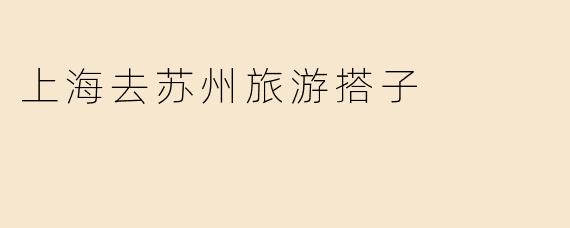 上海去苏州旅游搭子