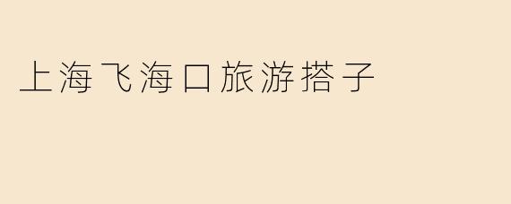 上海飞海口旅游搭子