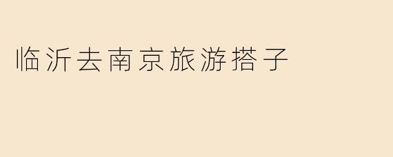 临沂去南京旅游搭子