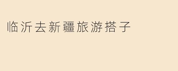 临沂去新疆旅游搭子