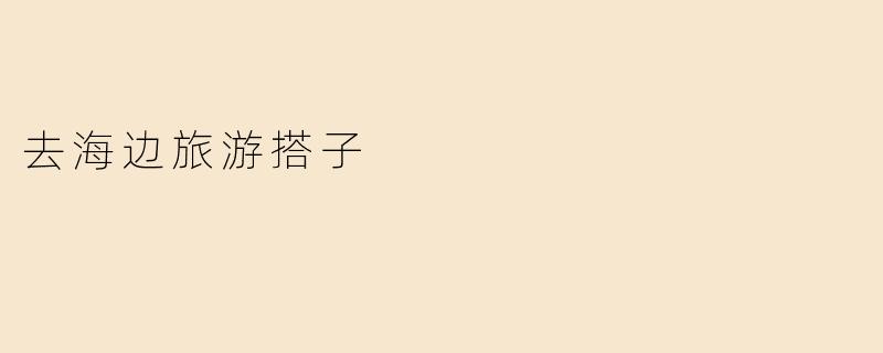 去海边旅游搭子