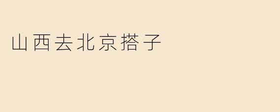 山西去北京搭子