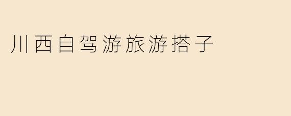 川西自驾游旅游搭子